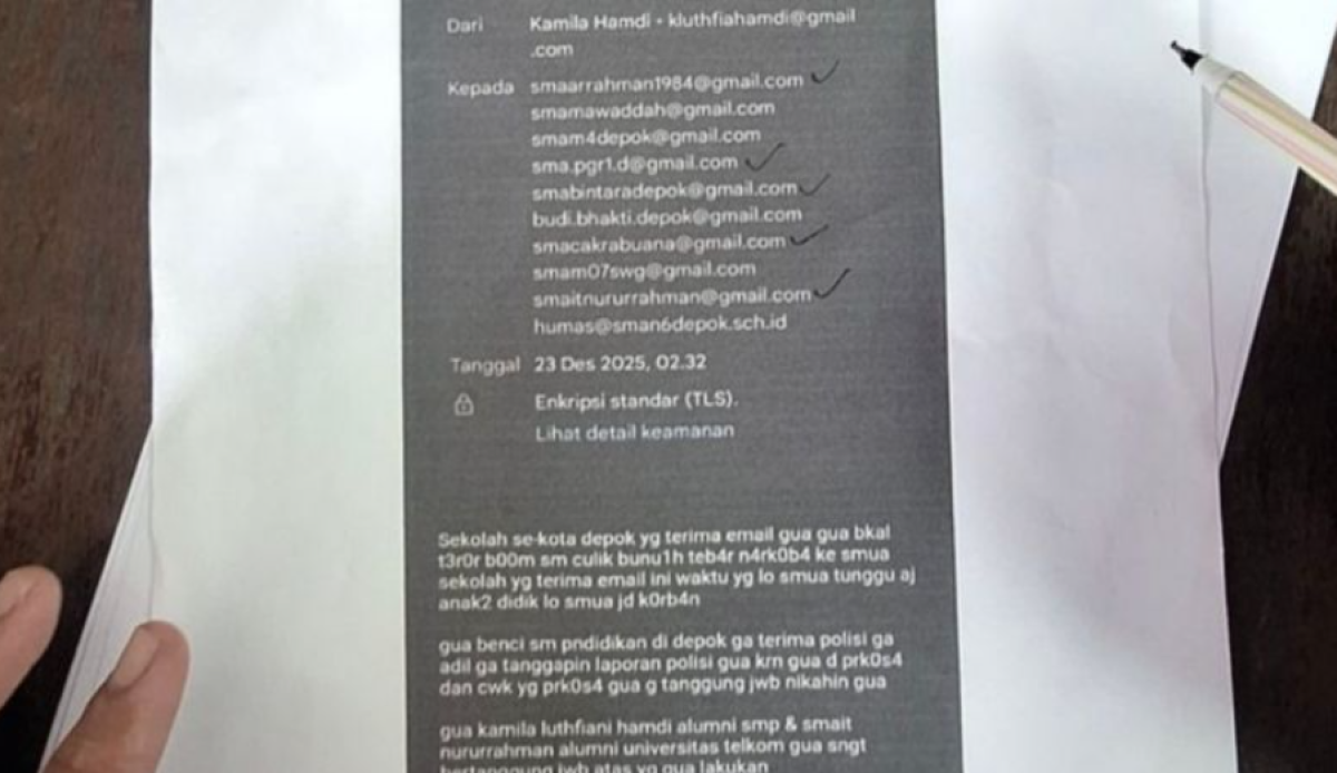 Ada Ancaman Bom di Sejumlah Sekolah di Depok, Polisi Selidiki