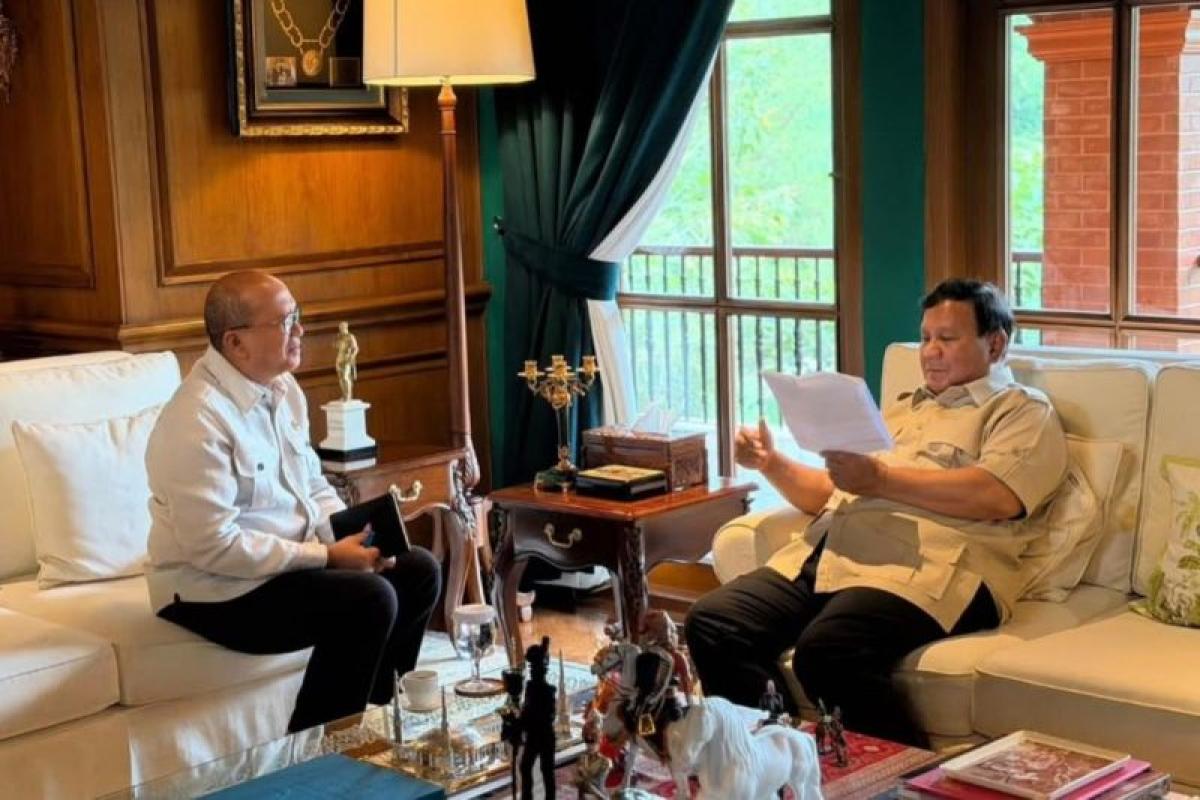 Prabowo Terima Rosan di Hambalang Bahas Hilirisasi Danantara