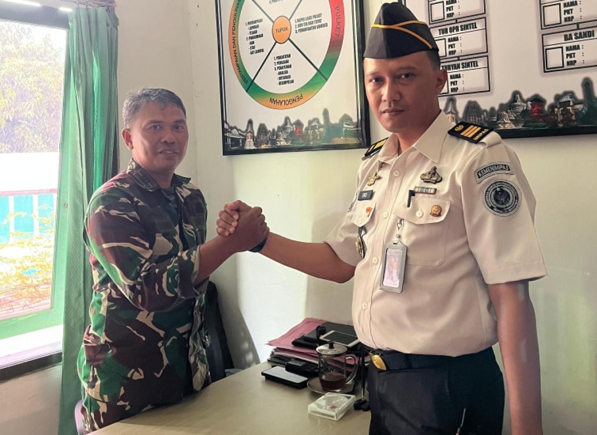 Perkuat Koordinasi Keamanan, KPLP Lapas Pekalongan Audiensi dengan Kodim 0710