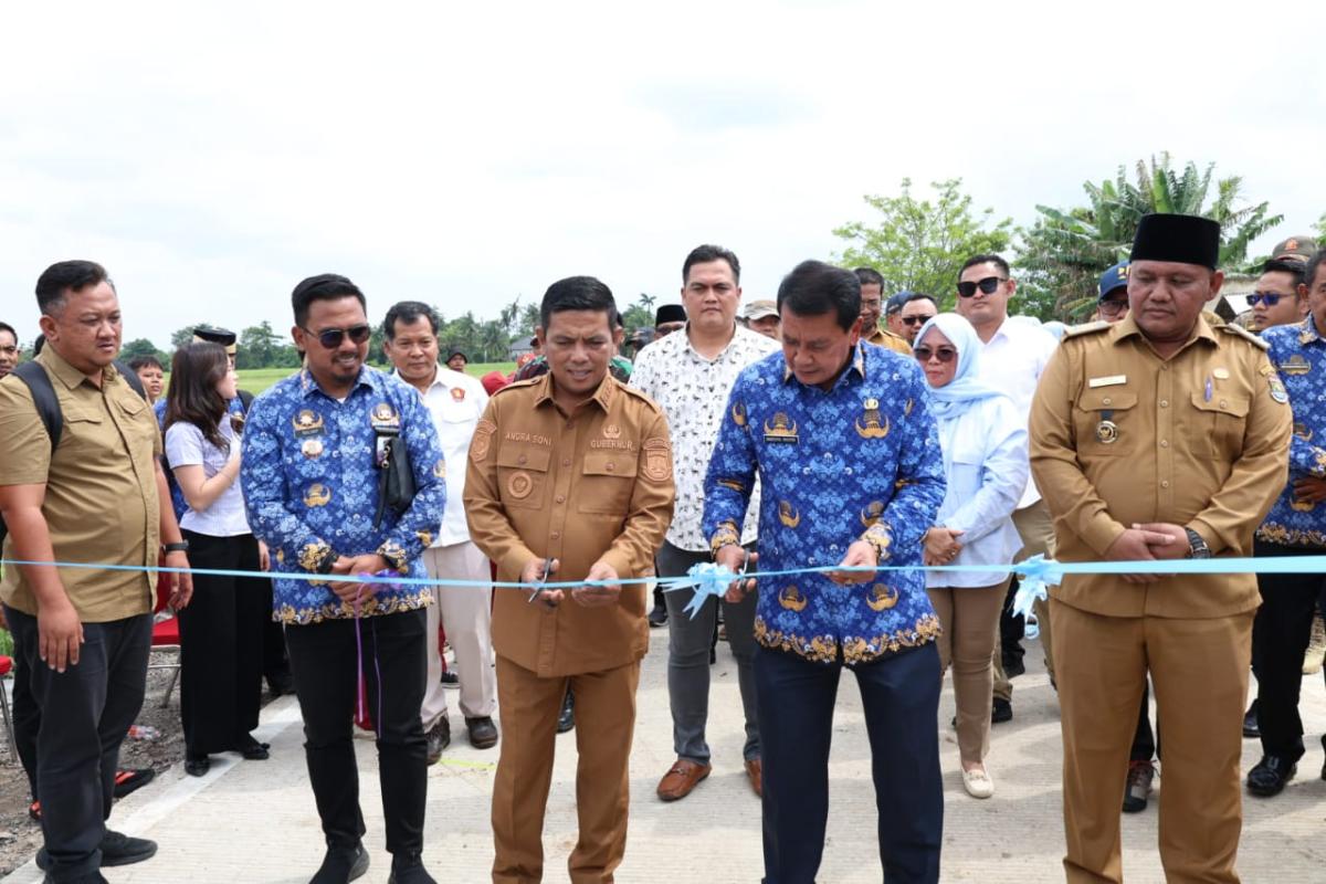 Jalan Desa Badak Anom Tangerang Selesai dalam 2 Bulan Lewat Program 