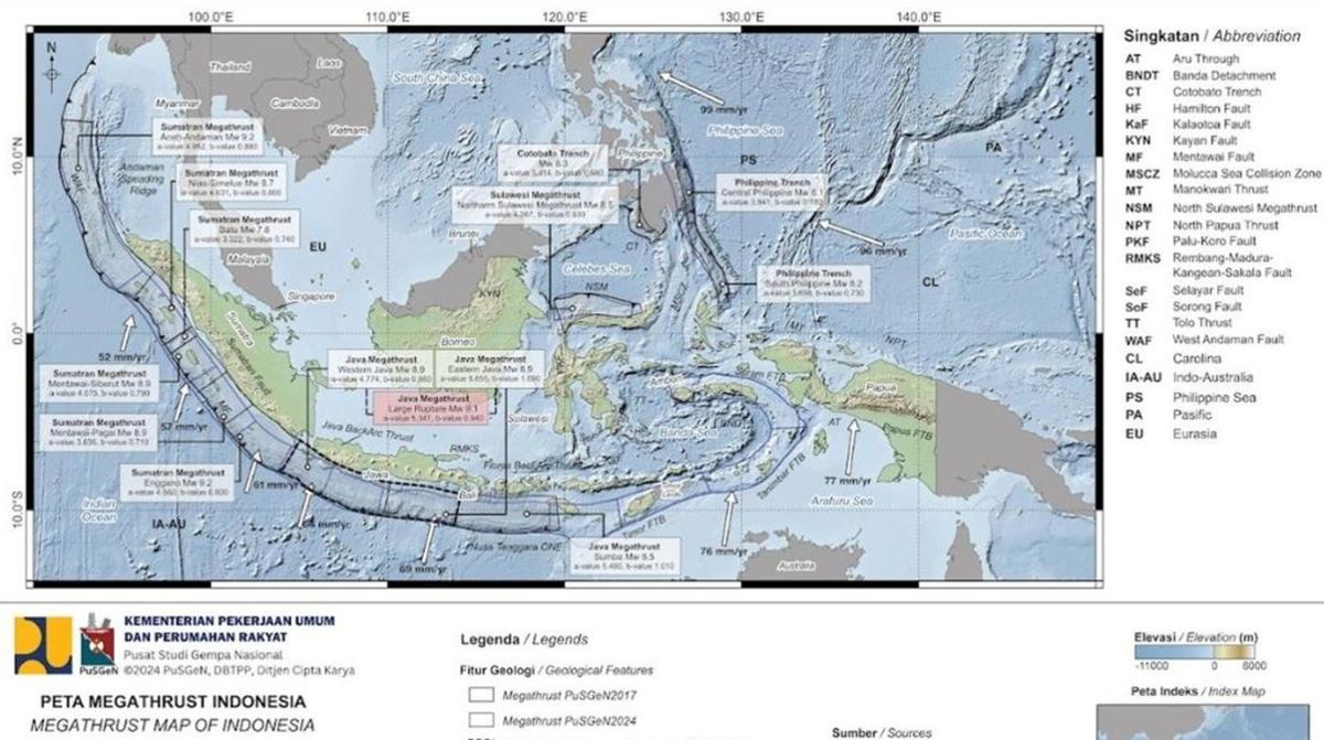 WASPADA GEMPA M9! 14 Zona Merah Megathrust ANCAM Indonesia, Potensi Tsunami Hingga Jakarta