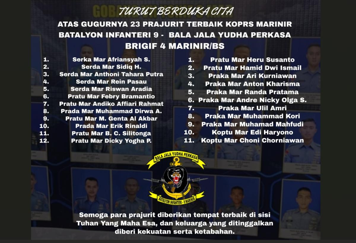 SELAMAT JALAN PAHLAWAN! 23 Marinir Gugur di Cisarua Demi NKRI, Pengorbanan Mereka Takkan Terlupakan