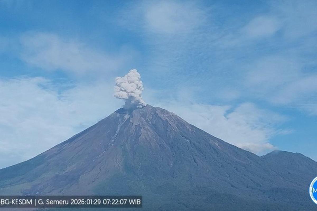 Status Siaga! Guguran Awan Panas dari Puncak Semeru Meluncur Sejauh 4 Km!