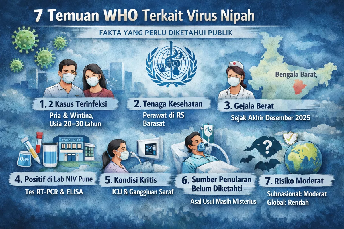 7 Temuan Penting WHO soal Virus Nipah, Ini Fakta yang Perlu Diketahui Publik