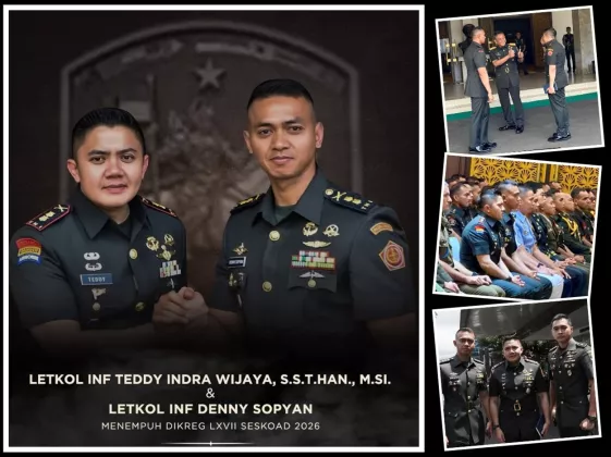 DIKREG LXVII SESKOAD: Hanya Teddy Indra Wijaya & Denny Sopyan yang Sudah Letkol, Lainnya Masih Mayor