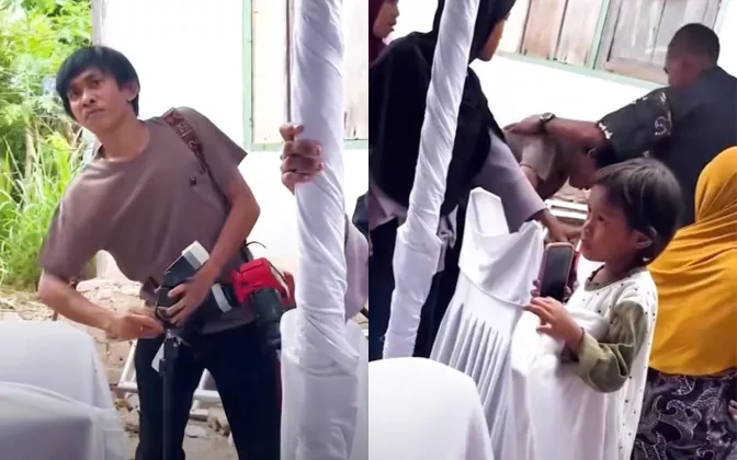 Viral! Fotografer Diusir Kakek Pengantin Saat Bertugas, Isyarat Mata Mempelai Bikin Nyesek
