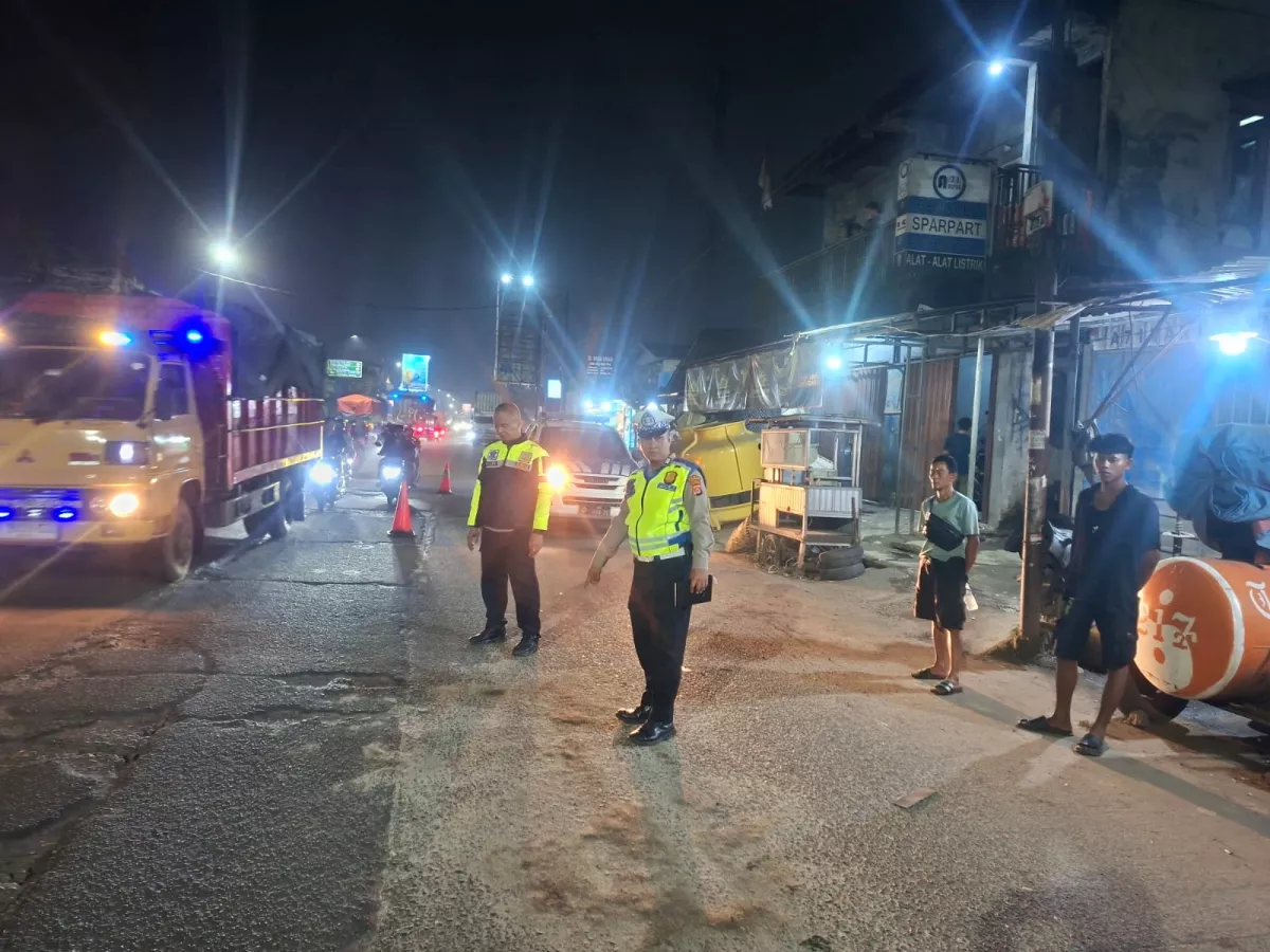 Rawan Kecelakaan, Satlantas Polresta Tangerang Perketat Pengawasan di Jalur Pasar Kemis 