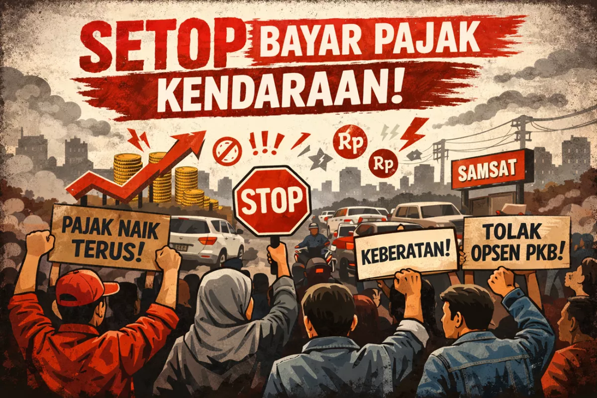 Warga Jateng Ramai-Ramai Serukan 'Setop Bayar Pajak Kendaraan!' 