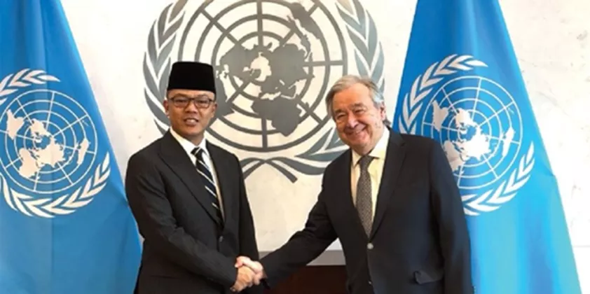 Menlu RI Bertandang ke Markas PBB, Desak Solusi Palestina Lewat Jalur Board of Peace