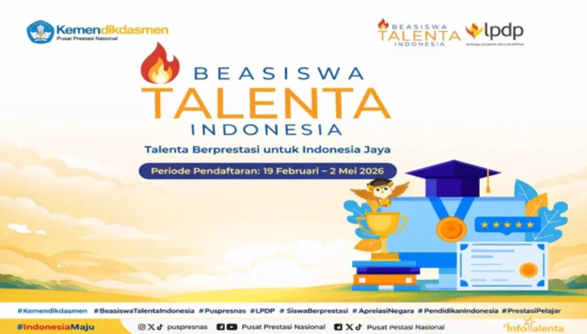 Beasiswa Talenta Indonesia 2026 Resmi Dibuka, Kesempatan Emas untuk Pelajar Berprestasi