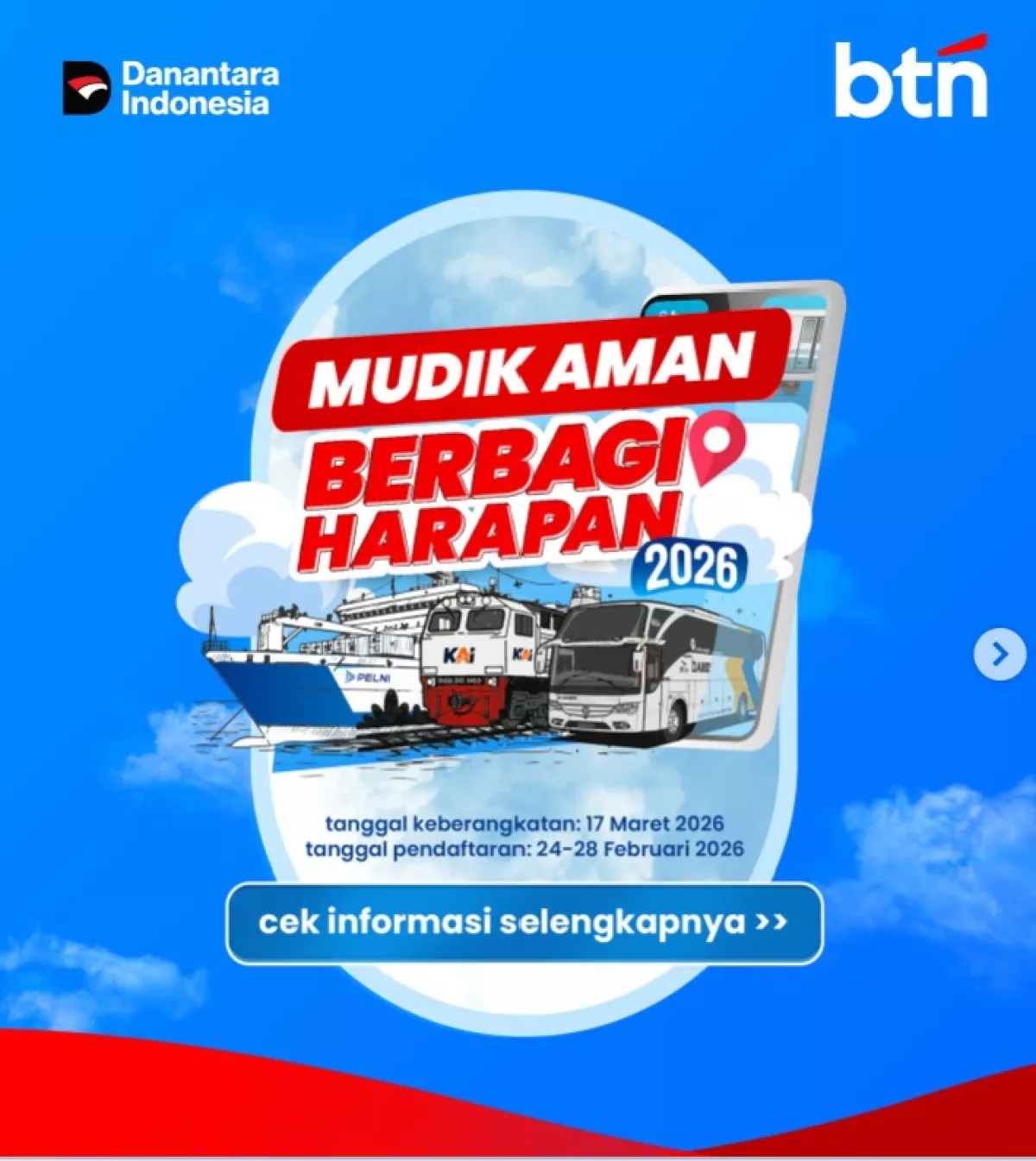 Jangan Sampai Kehabisan! Mudik Gratis BUMN 2026 BTN Resmi Dibuka, Simak Rute dan Cara Daftar Agar Tidak Menyesal