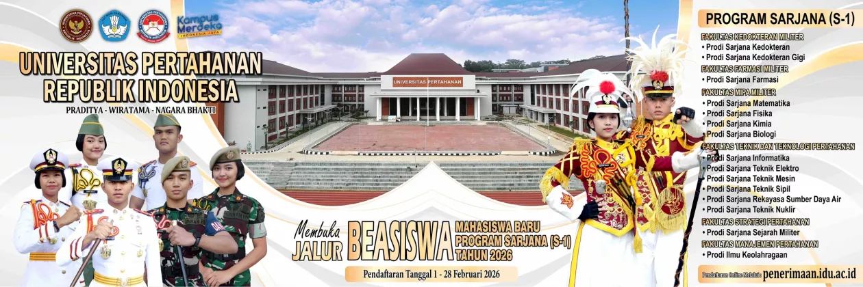 FULL BEASISWA! Cara Daftar Kuliah S1 GRATIS di Universitas Pertahanan 2026