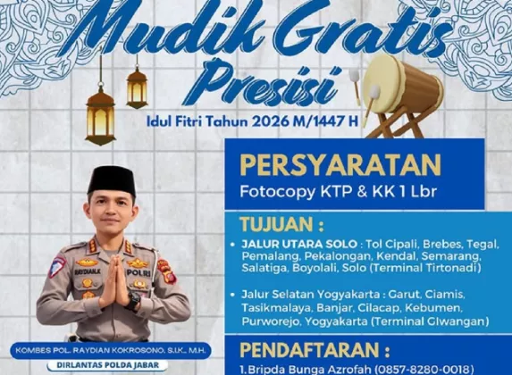 Polri Buka Pendaftaran Mudik Gratis Presisi 2026, Cek Syarat dan Rutenya di Sini