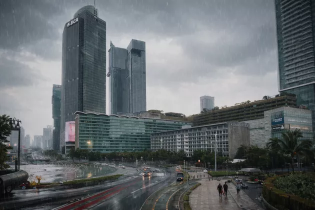 WASPADA CUACA EKSTREM, Jakarta Terus Diguyur Hujan Sejak Semalam Hingga Pagi Ini Jumat 6 Maret 2026 