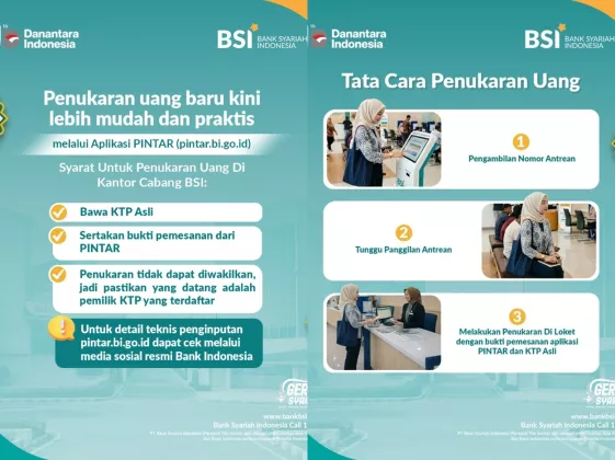 DITUTUP 17 MARET! 3 Cara TUKAR UANG BARU Lebaran di BSI Kalsel: SIAPKAN KTP ASLI 