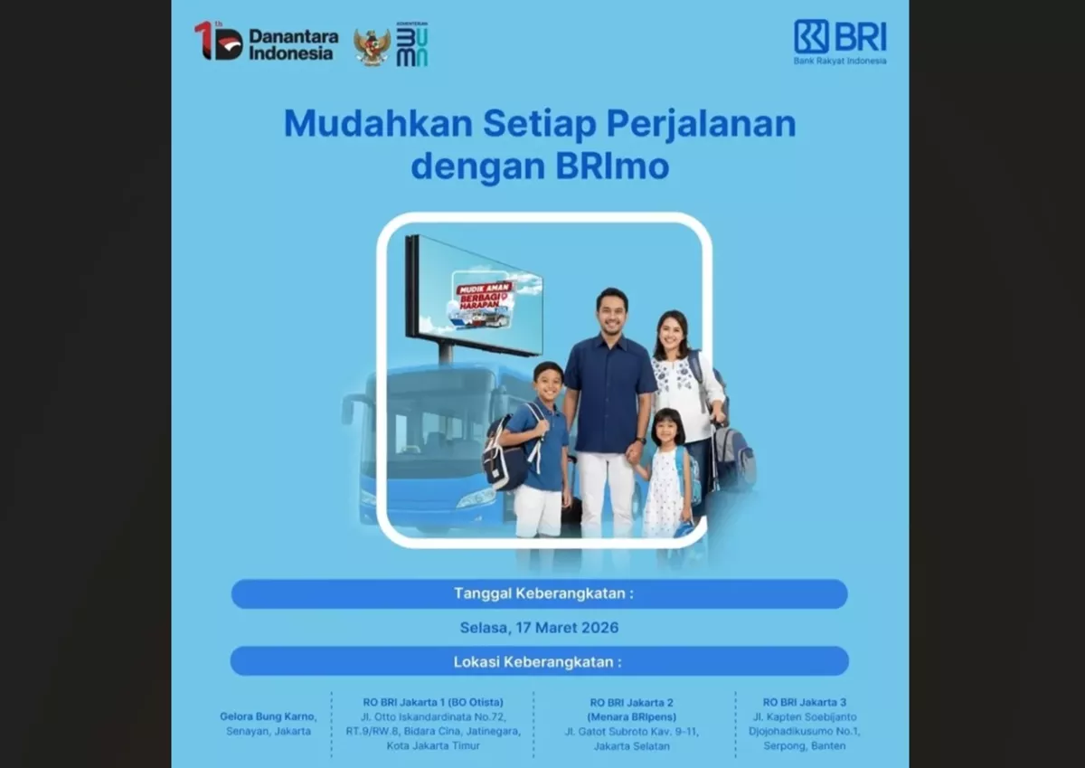 MUDIK GRATIS BRI 2026! Berangkat 17 Maret: Cek Syarat, Rute Tujuan & Cara Daftarnya