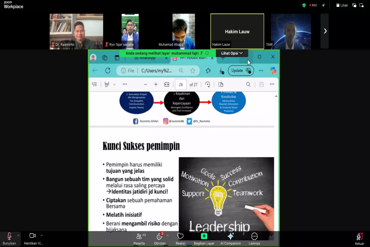 Akademisi Dorong Mahasiswa Perkuat Kepekaan Sosial dan Jiwa Kebangsaan