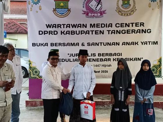 Media Center DPRD Kabupaten Tangerang Gelar Santunan Anak Yatim dan Buka Puasa Bersama