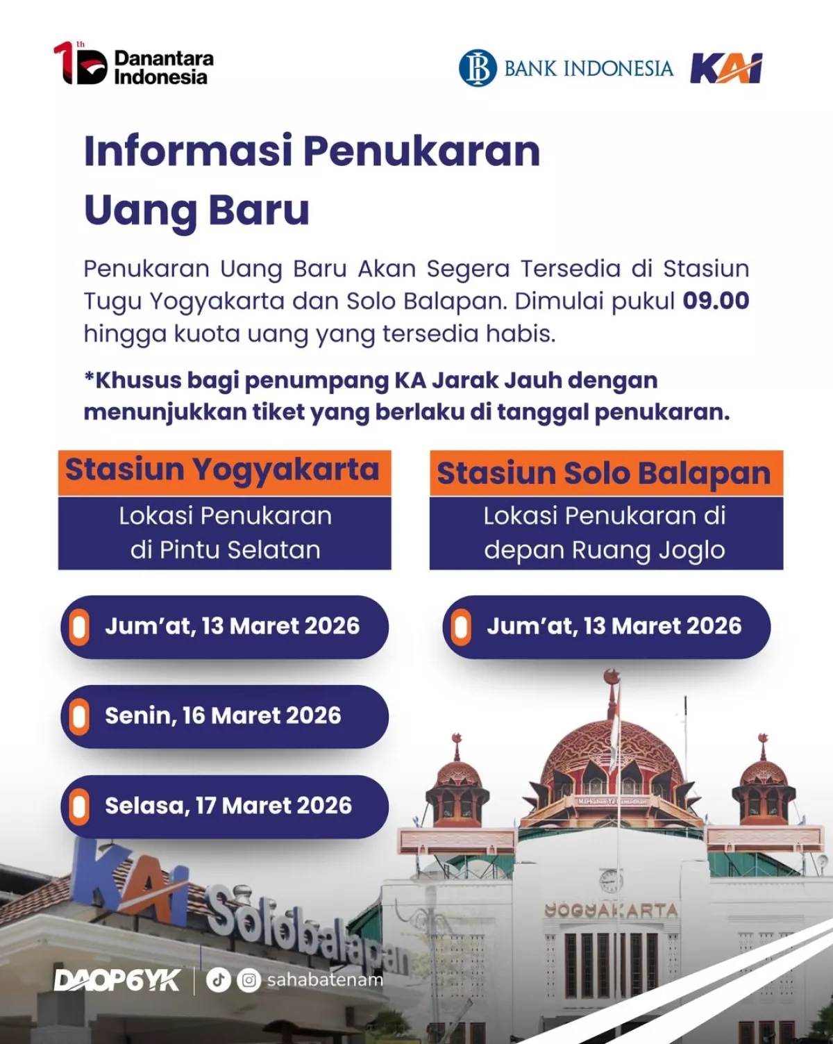 KAI Buka Layanan TUKAR UANG BARU di 2 Stasiun Besar: Ini Syarat, Jadwal, Lokasi & Cara Penukarannya