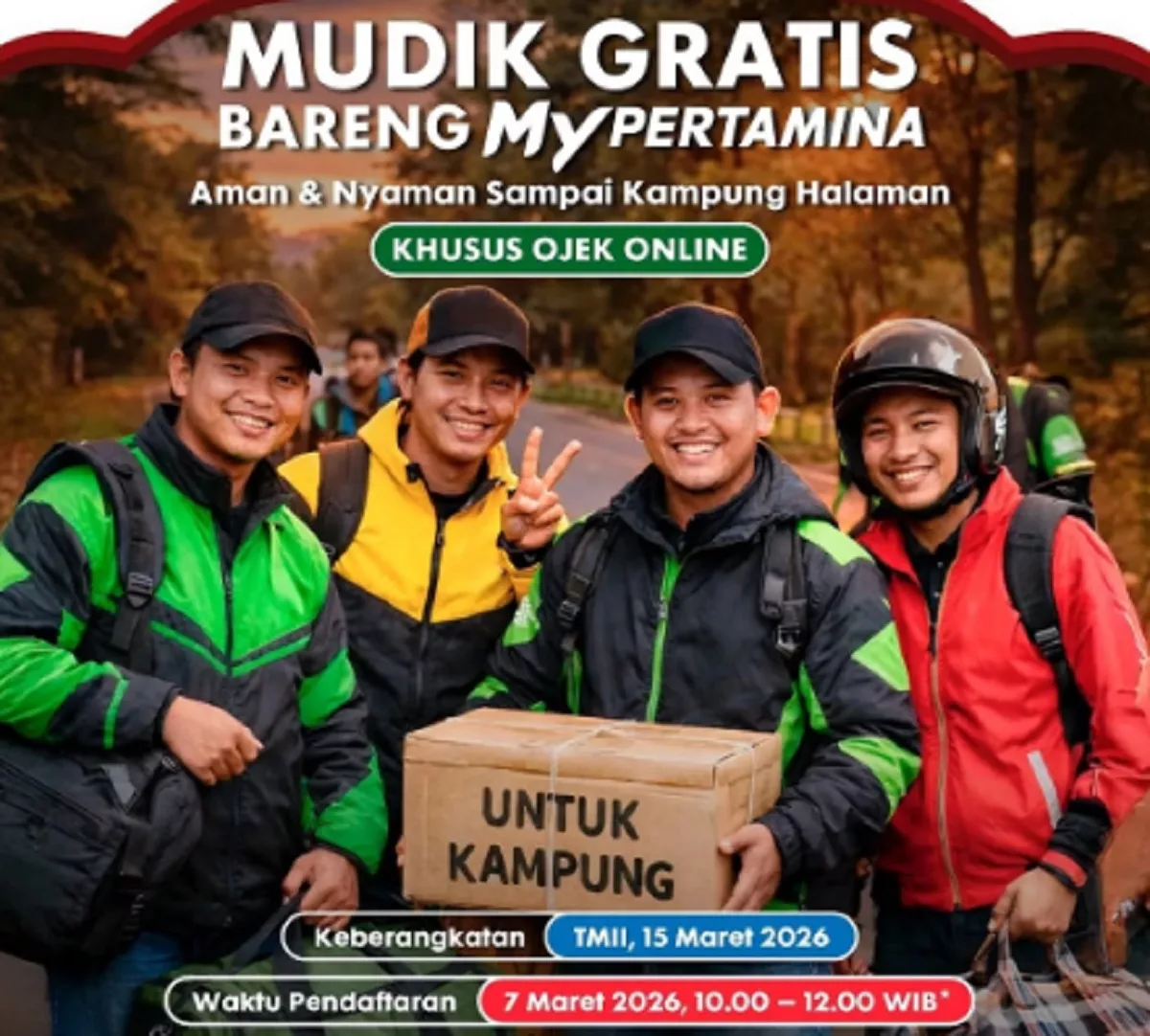 Khusus Ojol! Pertamina Perpanjang Pendaftaran Mudik Gratis 2026, Cek Syarat dan Cara Daftar