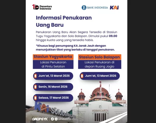 GAK PERLU ke BANK! Penumpang Kereta Api Bisa Tukar Uang Baru di Stasiun, Ini Syarat, Cara & Jadwal Lengkapnya