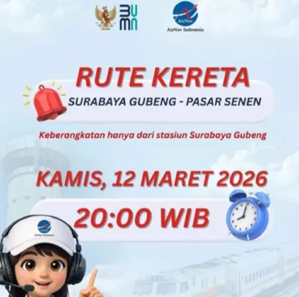 Buruan Daftar! AirNav Indonesia Buka Kuota Tiket Arus Balik Gratis 2026 Rute Surabaya-Jakarta