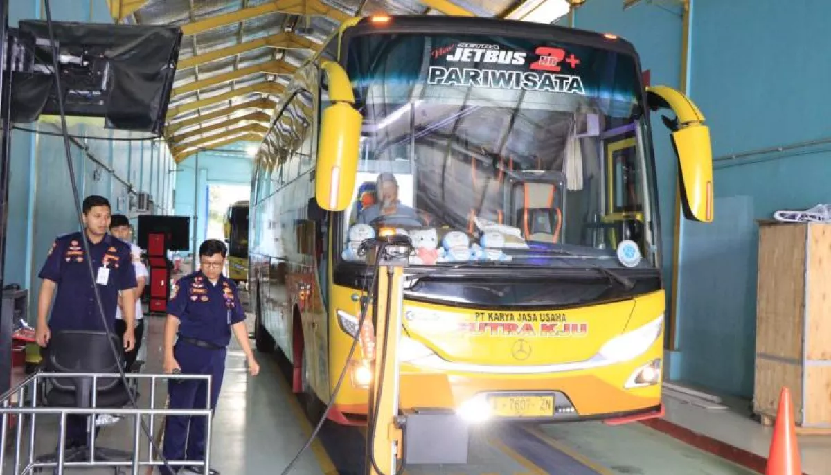 Dishub Kabupaten Tangerang Uji Kelaikan 56 Bus Mudik Gratis