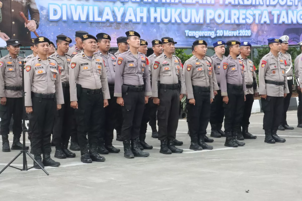 Polresta Tangerang Siagakan Ratusan Personel di Malam Takbir, Titik Keramaian dan Rumsong Jadi Atensi