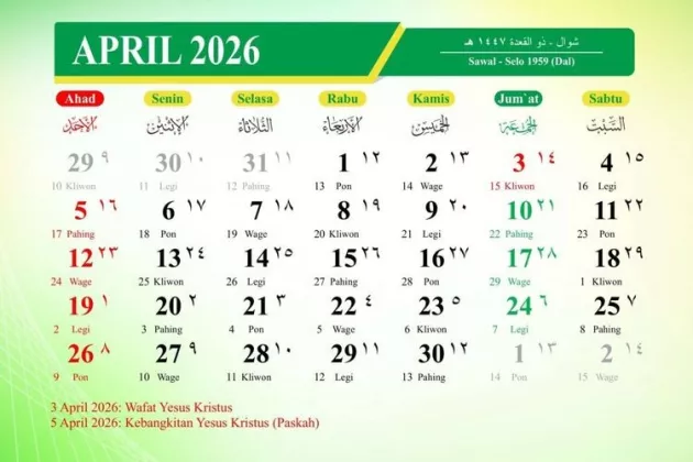 Jadwal Long Weekend Awal April 2026 dan Cuti Bersama, Saatnya Rencanakan Liburan!