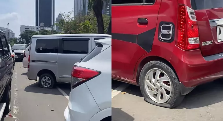 Viral! Ban Mobil Dikempeskan di Monas, Pengunjung Panik Tak Bisa Pulang