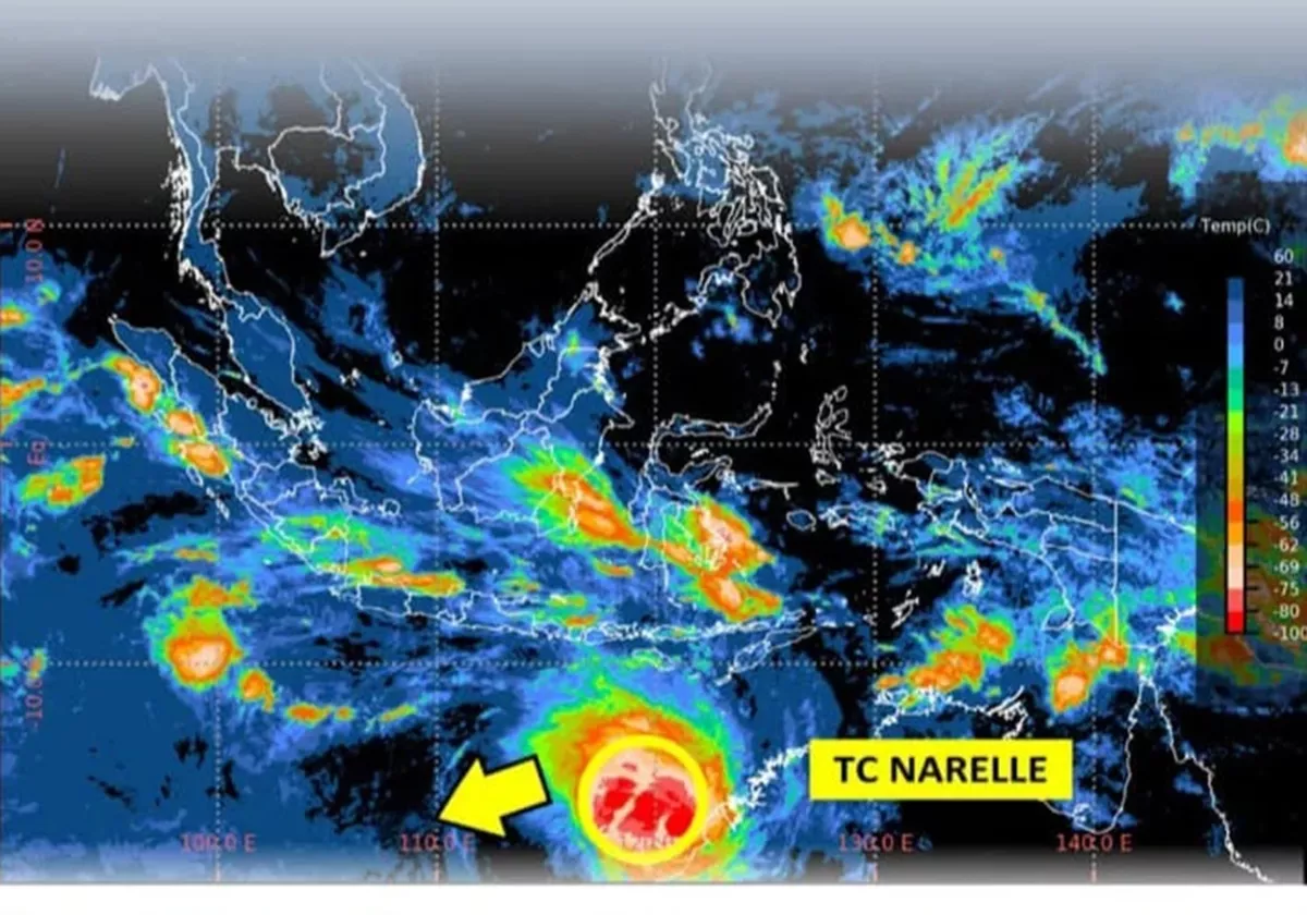 Siklon Tropis Narelle MENGGANAS: Pulau Jawa SIAGA!