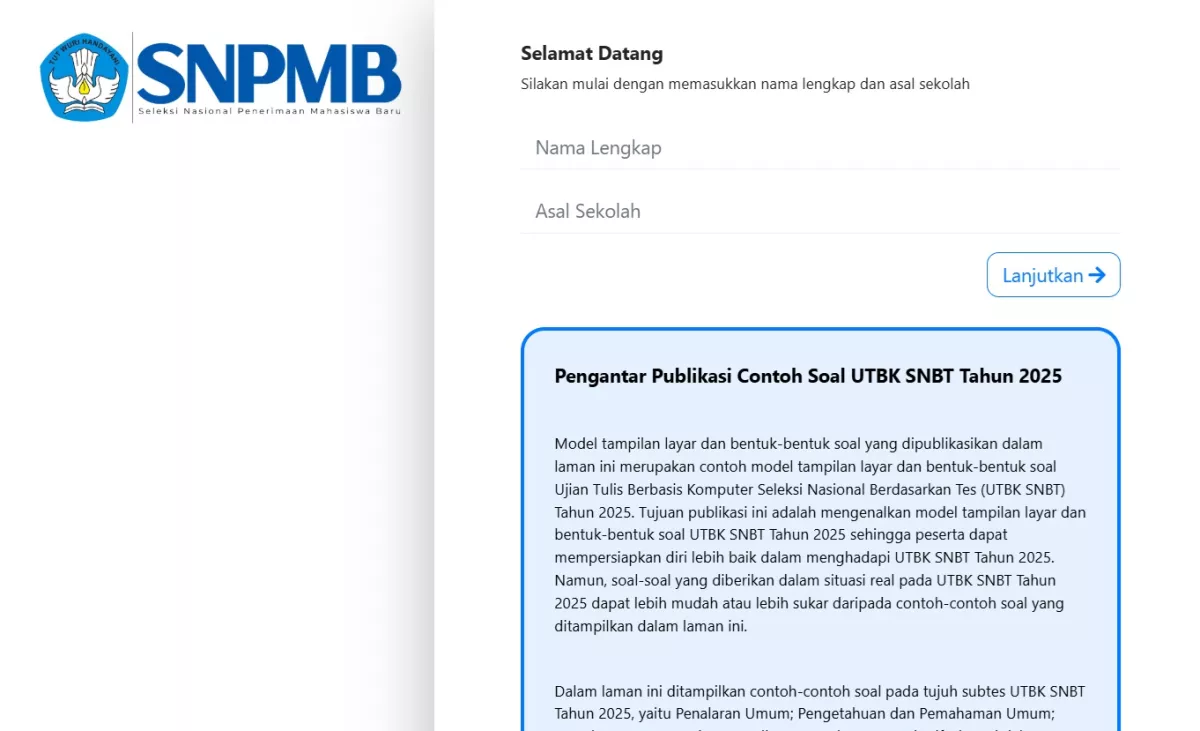 GRATIS DARI SNPMB! Link Simulasi UTBK SNBT 2026, Begini Cara Pakainya