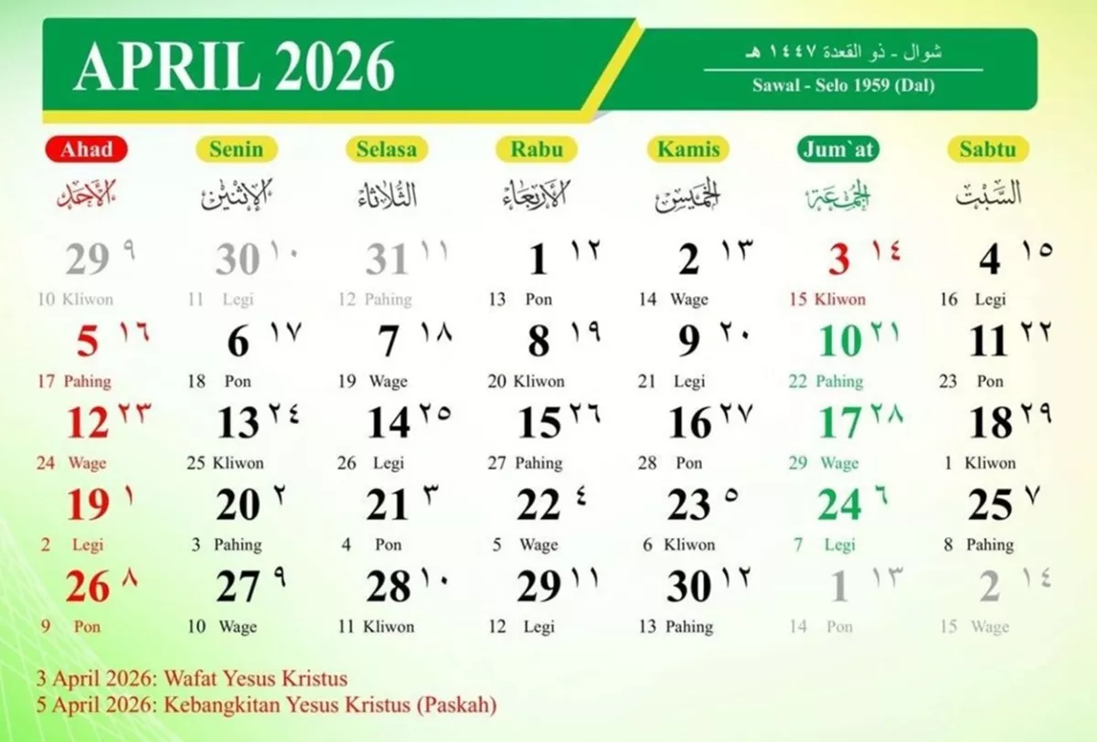Long Weekend Lagi! 3 April 2026 Jadi TANGGAL MERAH