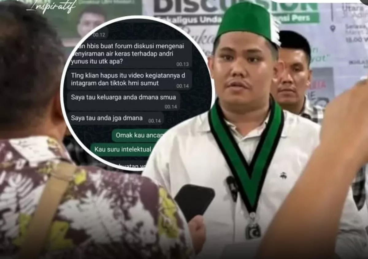 Ngeri! Ketua Badko HMI Sumut Diteror Usai Diskusi Kasus Air Keras: Hapus Video Jangan Sampai Saya Eksekusi Anda!
