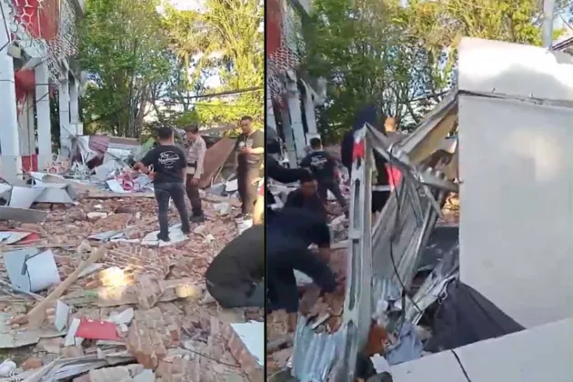 Gempa M 7,6 Guncang Sulut - Malut Hancurkan Kompleks Lapangan Koni Manado dan Picu Tsunami Kecil