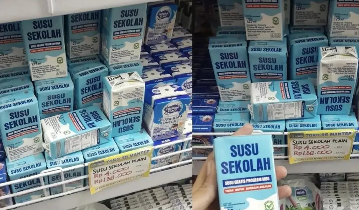 HEBOH! Labelnya GRATIS Tapi Dijual Rp4.000! SKANDAL Susu MBG Bocor ke Minimarket, Ultrajaya Ambil Tindakan Tegas