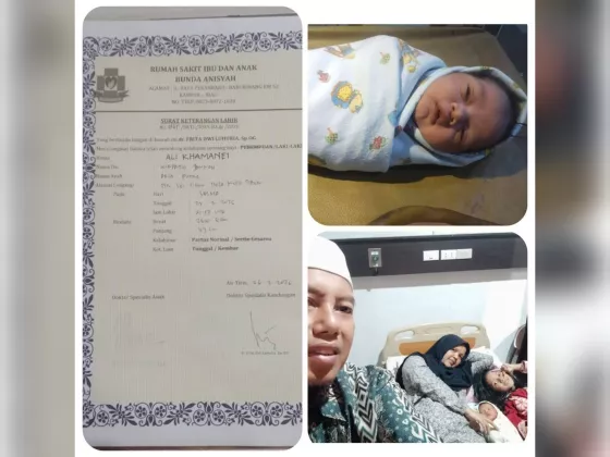 Viral! Bayi di Riau Dinamai Ali Khamenei