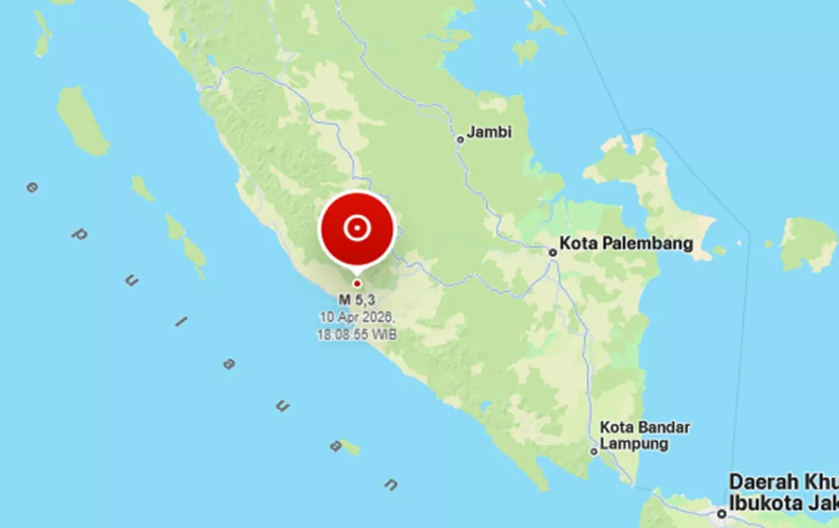 HANTAM DARATAN! Bengkulu DIGUNCANG Gempa 5,3 Magnitudo, Pusatnya HANYA 14 Km