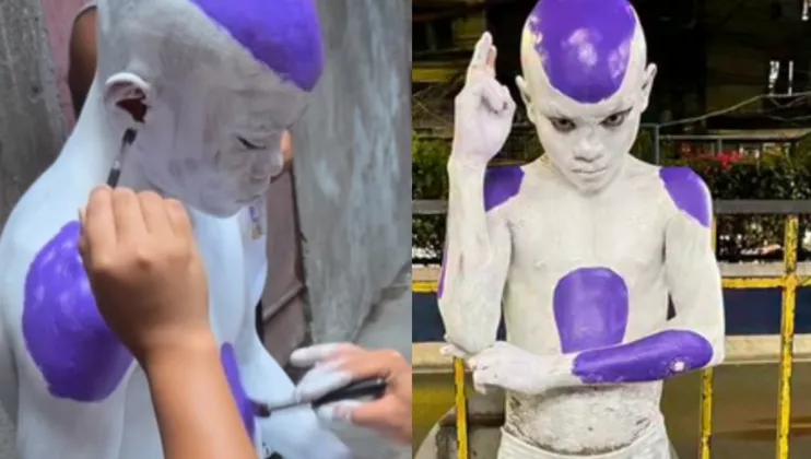 AUTO PANIK! Bocah Ini Jadi ‘FRIEZA DRAGON BALL’ Beneran! Gara-gara Sang Ibu Pakai Cat Lateks Tembok