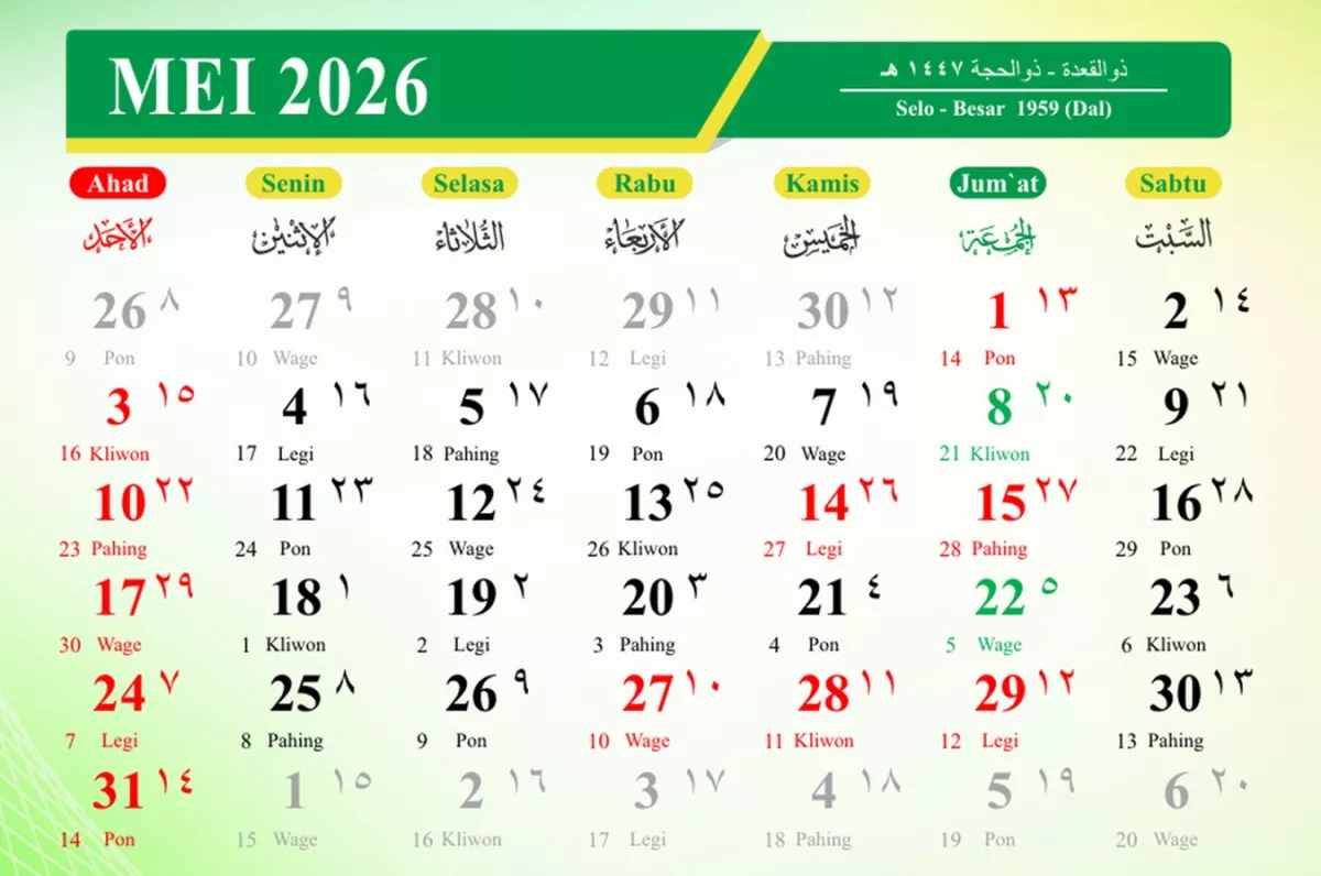 FIX! Lebaran Haji 2026 Jatuh pada Tanggal Ini, Siap-Siap Long Weekend 5 Hari