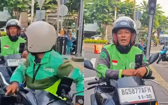 Viral! Bukannya Malu Lawan Arah, Driver Ojol di Kebon Sirih Malah Tantang untuk Viralkan Dirinya