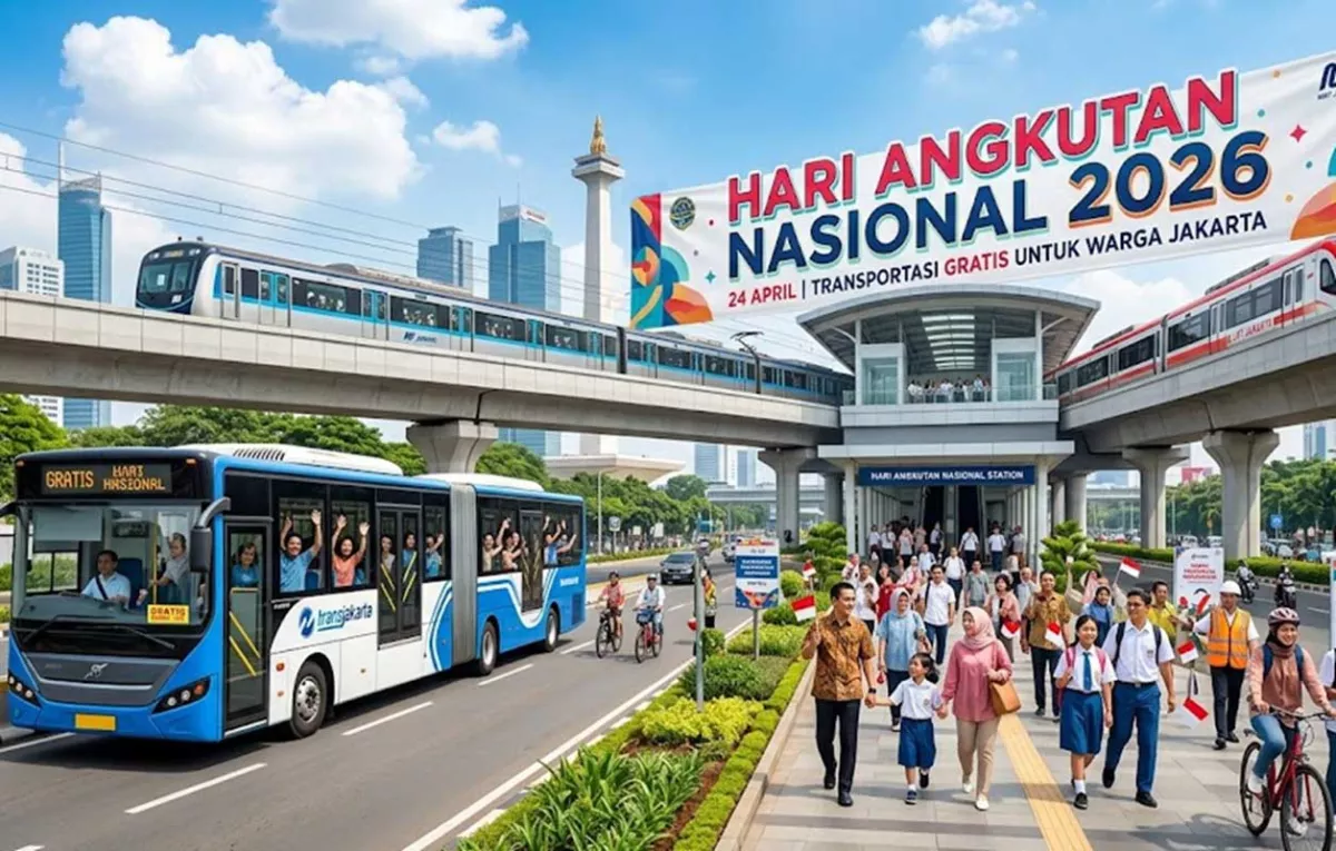 Besok Hari Angkutan Nasional, Naik MRT, LRT dan TransJakarta GRATIS!