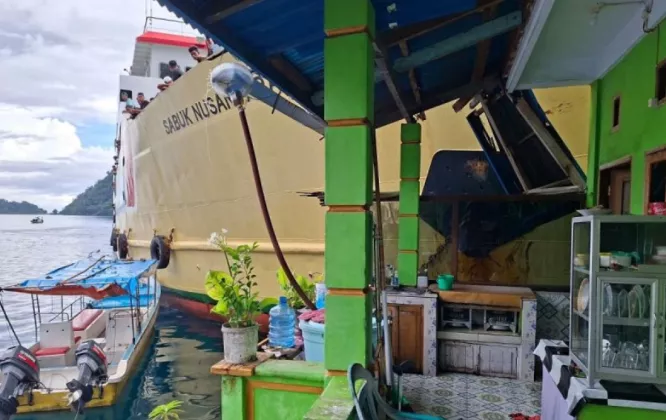 Waduh, Kapal Sabuk Nusantara 106 Tabrak Pemukiman Warga di Banda Neira, Begini Penjelasan Polisi