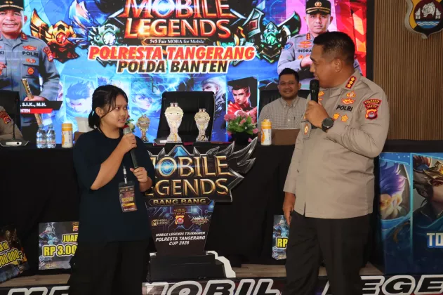 Turnamen Mobile Legends Polresta Tangerang, 150 Pelajar Unjuk Bakat E-sport 