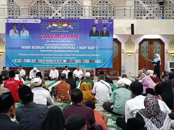 Peringati May Day, Ratusan Buruh di Kabupaten Tangerang Ini Pilih Gelar Tasyakuran 
