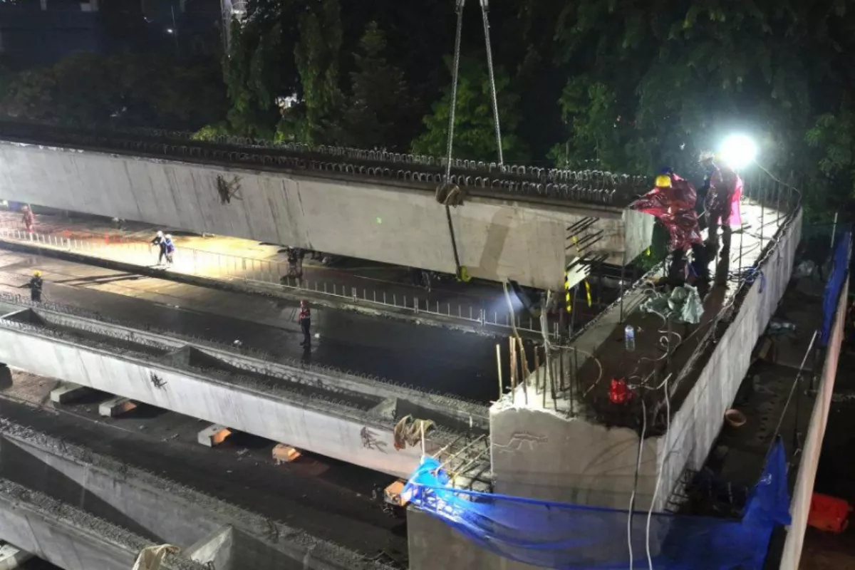 Progres Flyover Latumenten Capai 41 Persen, Pemasangan Girder Mulai Dilakukan