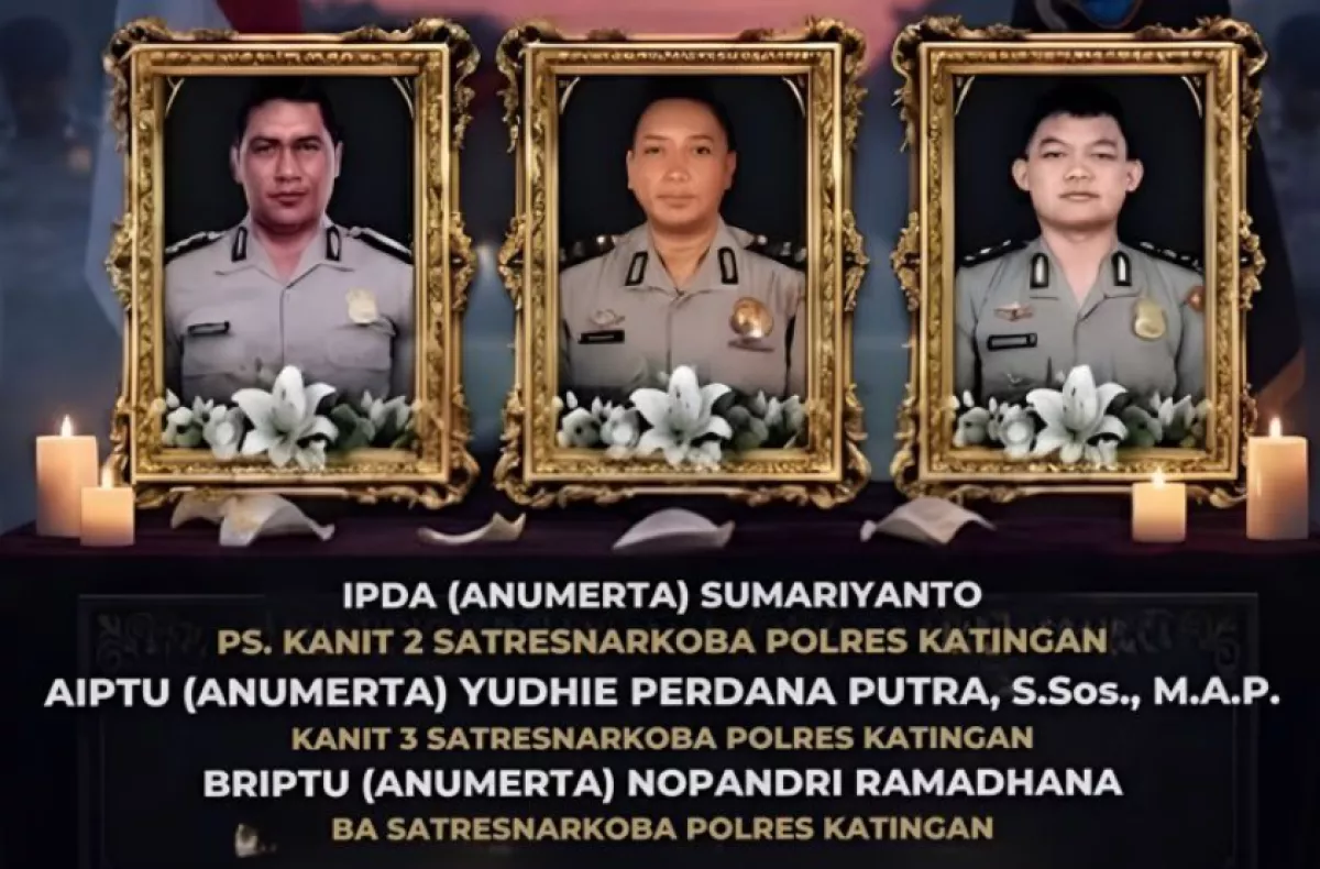 Gugur Saat Berantas Narkoba di Katingan, Tiga Polisi Diganjar Kenaikan Pangkat