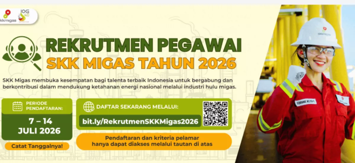 Rekrutmen SKK Migas 2026 Dibuka, Simak Syarat, Batas Usia hingga Ketentuan Pendaftaran