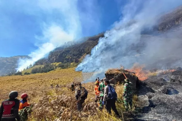 Karhutla Gunung Bromo Belum Padam, Api Hanguskan 10 Hektare dan Mulai Merembet ke Malang