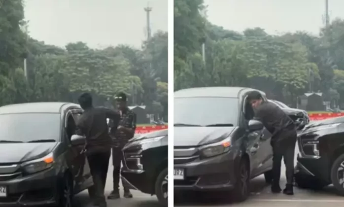 Viral, Debt Collector Gesek Nomor Rangka Mobil di GBK, Polisi Turun Tangan